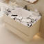 Meuble-lavabo flottant moderne 29,9 po avec comptoir en faux marbre et lavabo encastré en céramique, fixé au mur pour les petites salles de bain et les appartements-1087042488-1087042491