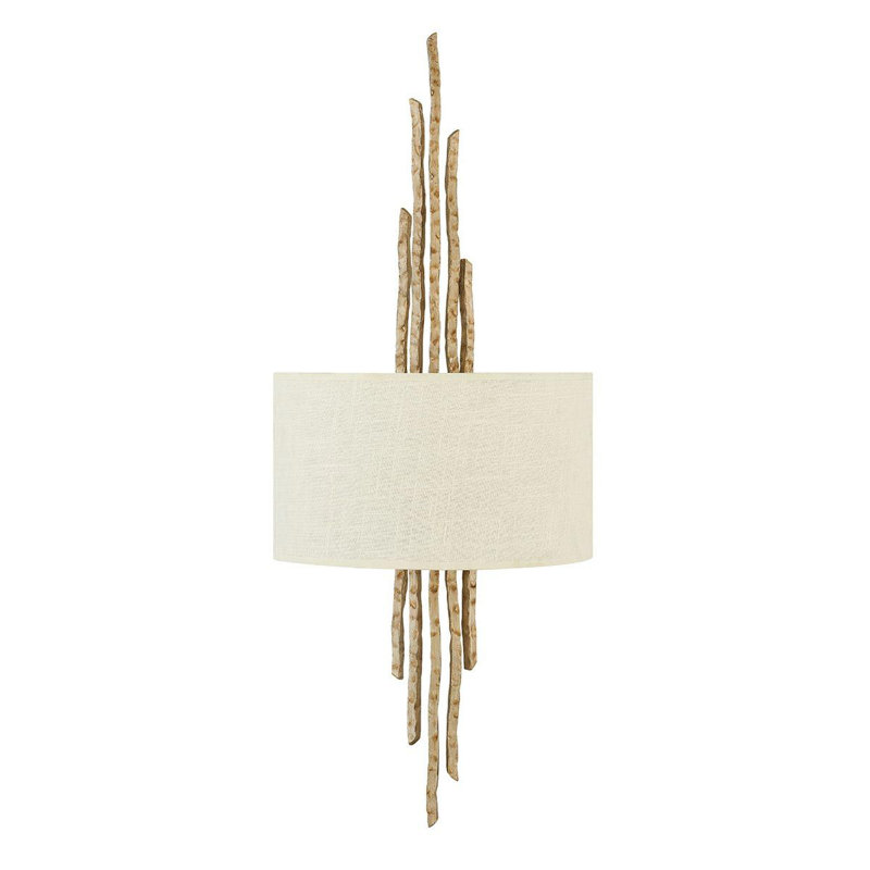 Guerrier Flush Mounted Sconce, Champagne Gold