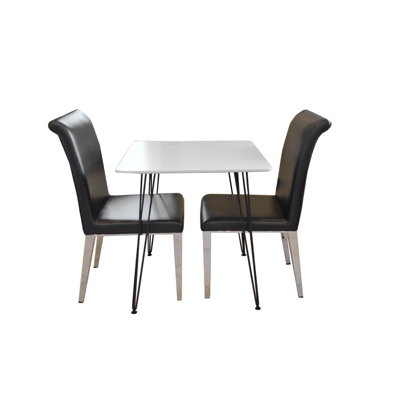 Maguire 2 - Person Dining Set, Black