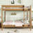 Twin Over Twin Bunk Bed, Upholstered Bunk Bed Frame With Ladder, Safety Guardrails,Rubber Wooden,Teddy Fleece Fabric Headboard/Footboard
