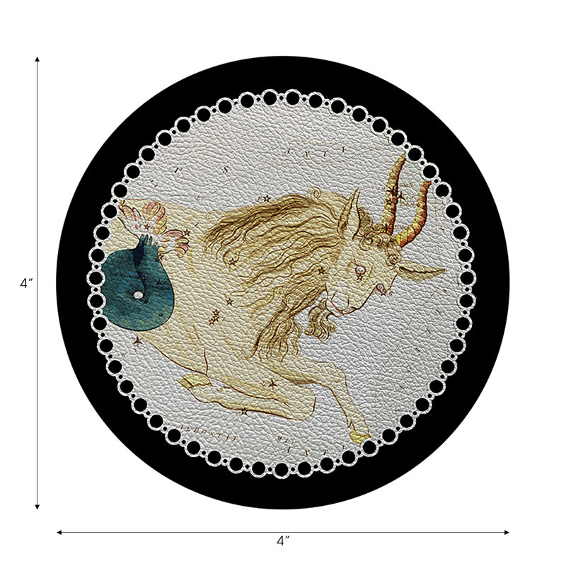 Sous-verres Zodiac Capricorn, Noir