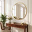 Glass D-Shaped Wall Full Length Mirror