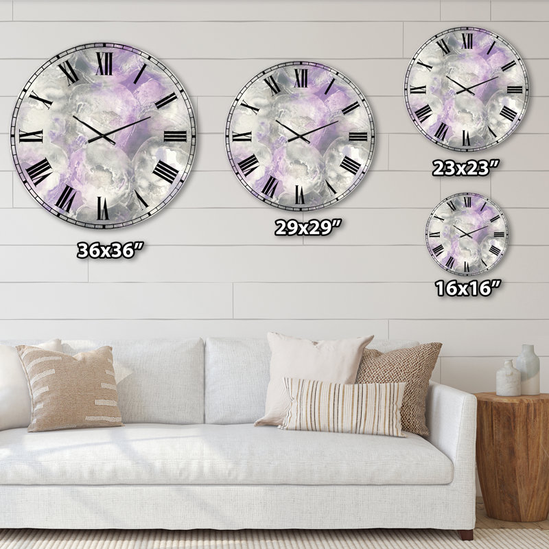 Horloge murale Watercolor Minimal Purple Tones III, Petit