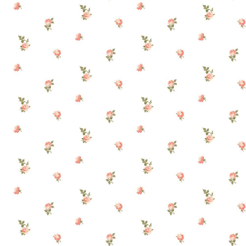 Lady Charlotte Miniature Roses 10' L x 24" W Peel and Stick Wallpaper Roll, Self-adhesive, Rouge