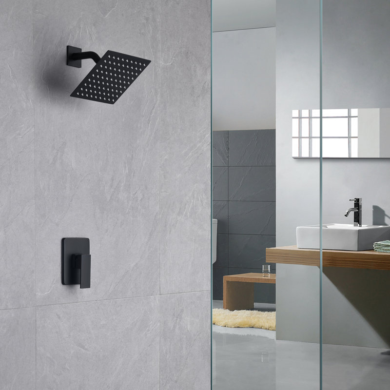 Concealed Mixer Showers with Rough in-Valve, Matte Black