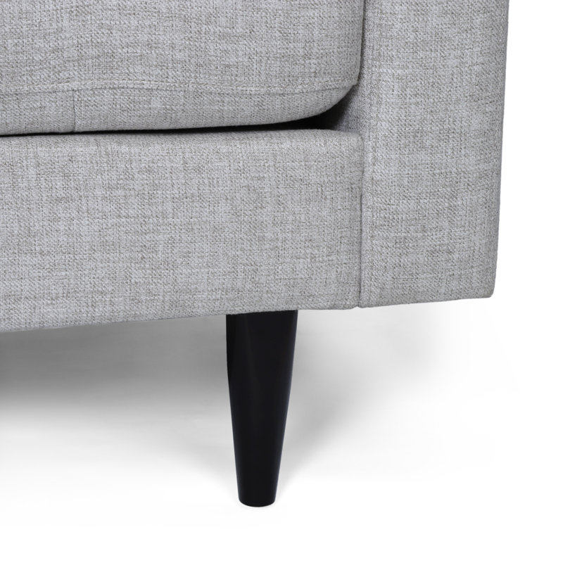Canapé à accoudoirs carrés de 82,7 po Cudahy, 100 % polyester beige