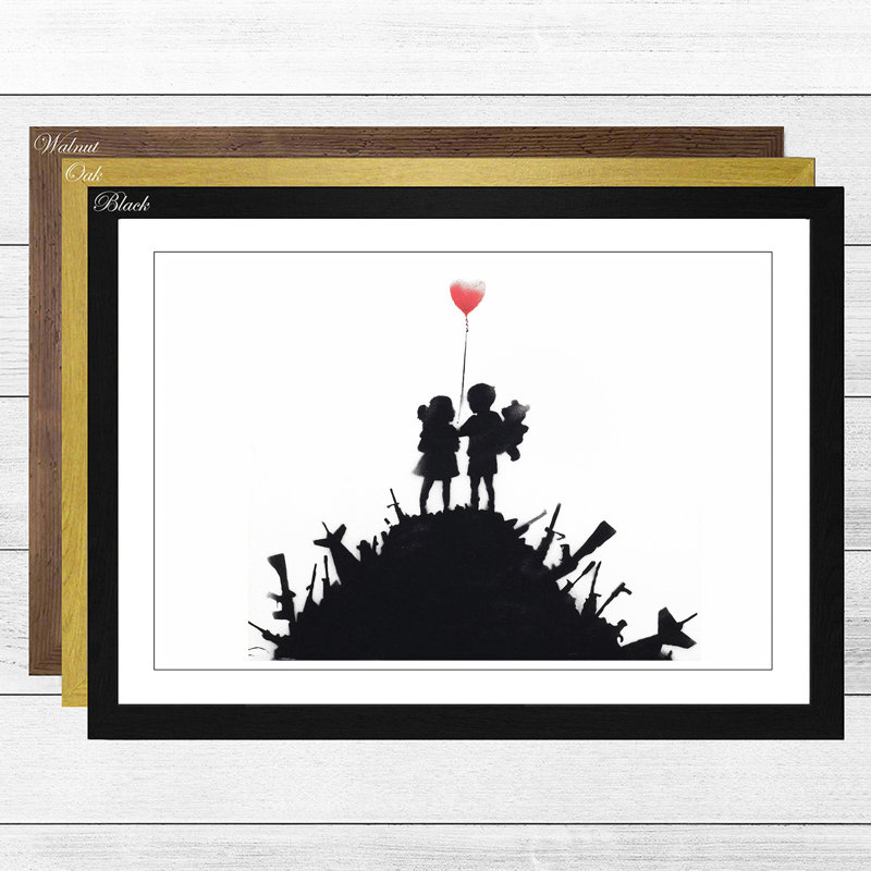 Banksy - Single Picture Frame Painting, Black