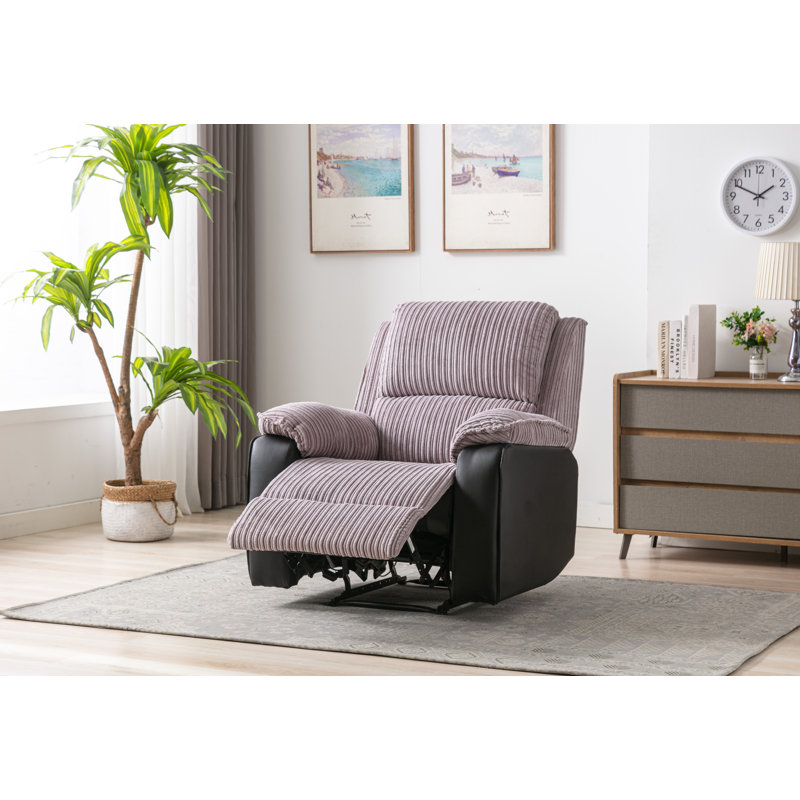 Fauteuil inclinable manuel manuel, Mélange de polyester mauve clair