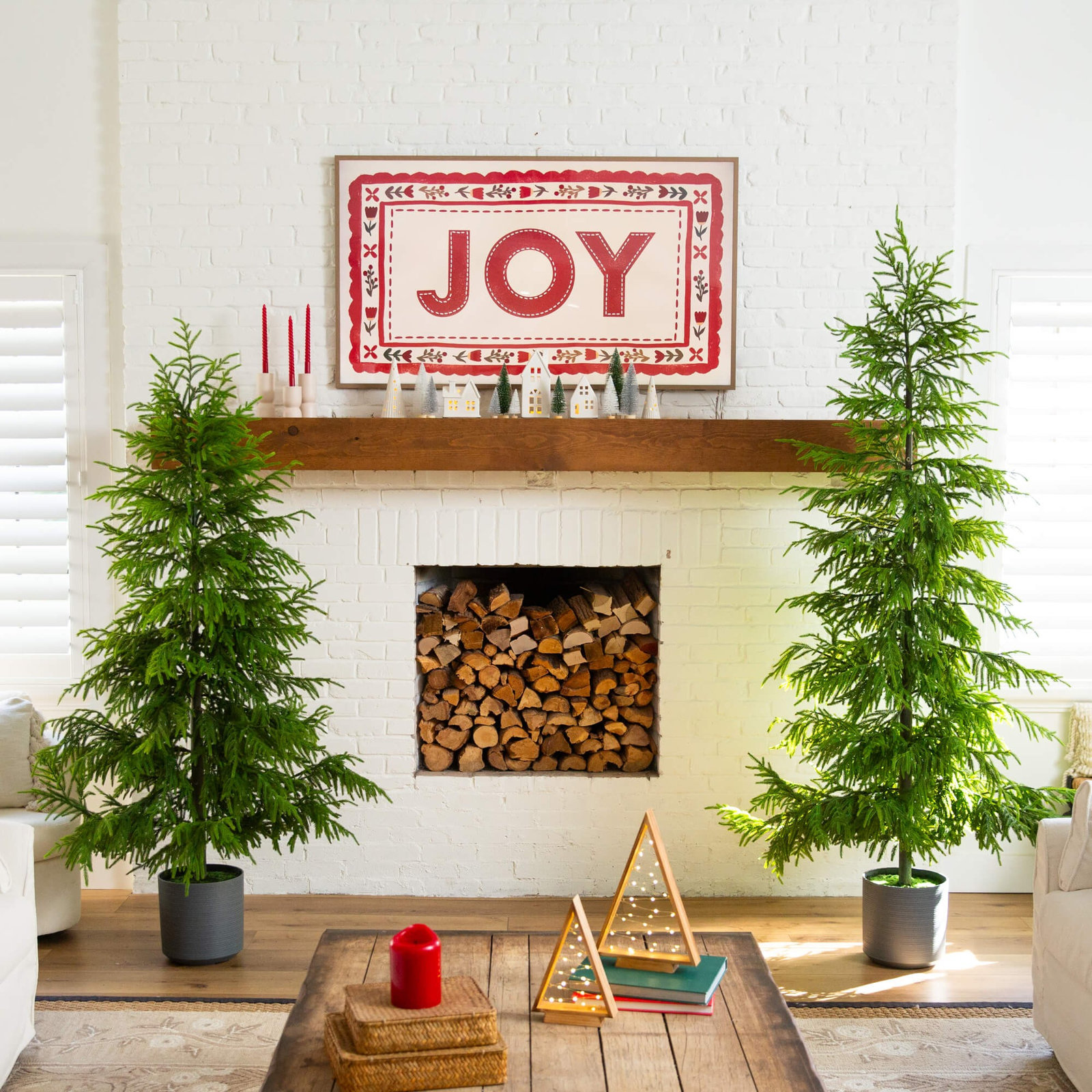 Pine Christmas Tree, 8" H x 48" W x 11" D