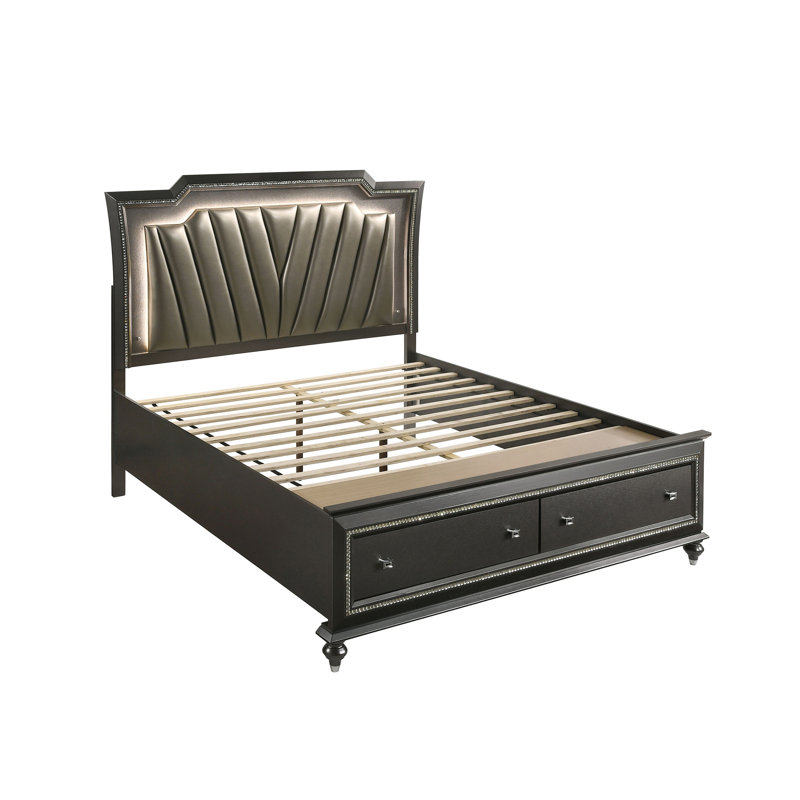 Coronet Vegan Leather Platform Storage Bed, California King