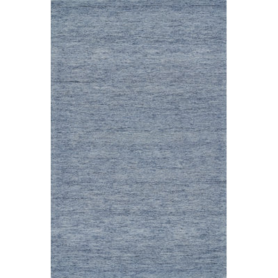 Tapis bleu / sable en laine touffeté à la main Zaley