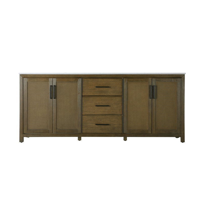 84 inch Double Bathroom Vanity, Hazel Oak