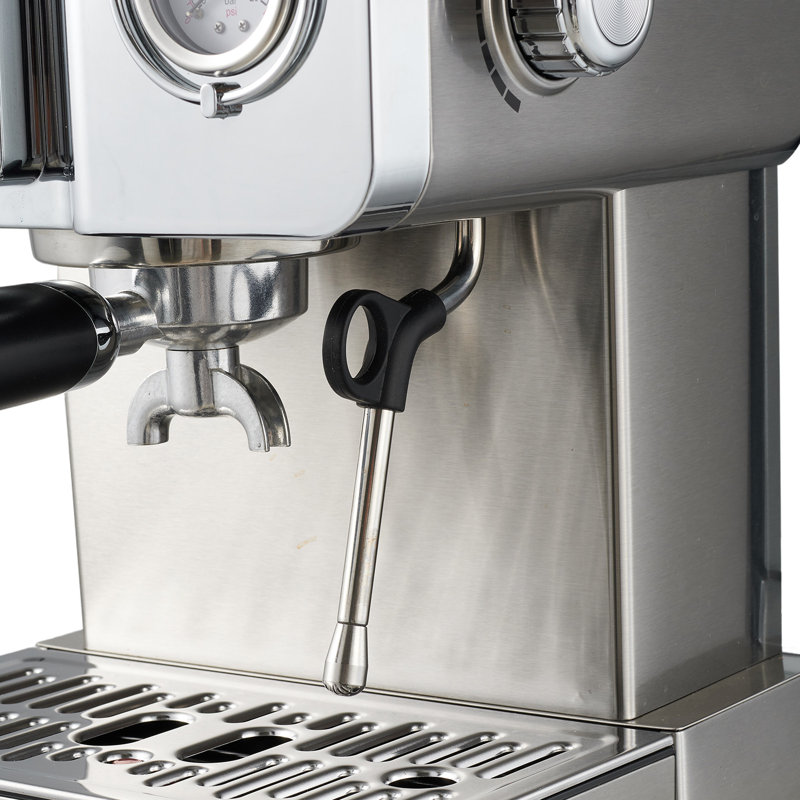 1350W Semi-Automatic Espresso Machine with Pressure Gauge & 20-Bar Pump