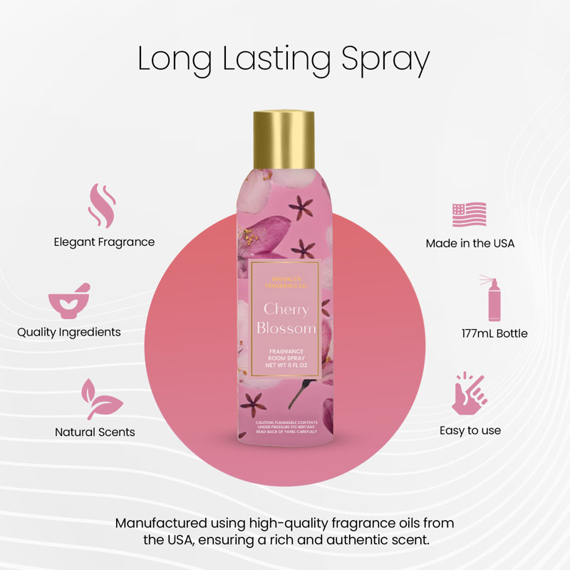 Brooklyn Fragrance Co. Spring Floral Room - Assainisseur d'air de qualité supérieure - Vaporisateur de parfum durable pour la salle de bain, le bureau et les petits espaces - 6 oz liq.