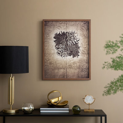«Vintage Abstract Print CLCLXXVII», reproduction encadrée - bois massif