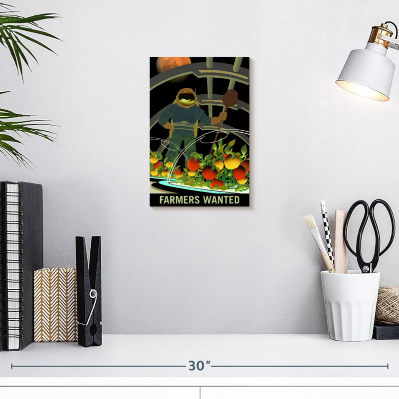 Oberle Mars Explorers Wanted Poster V, 12" H x 8" W