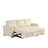 Maslynn 3-Piece Reversible Corduroy Pull-Out Sleeper Sectional with Storage -97561017