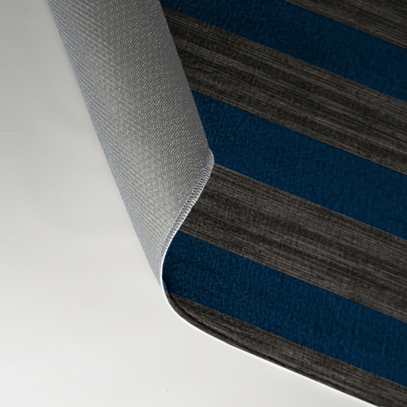 HorizontalStripes Green Indoor and Outdoor Area Rug, Rectangle 3' x 5'