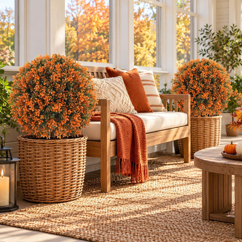 24 " H Faux Boxwood Topiary Plastic
