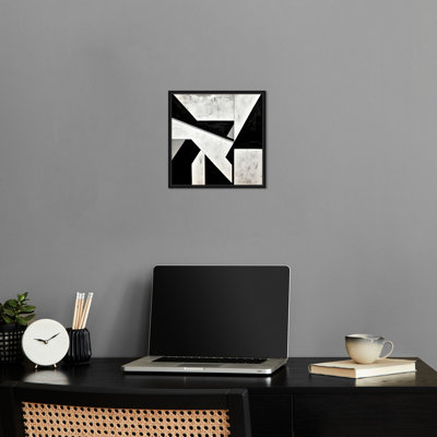 «Cubos Abstracts Canvas», art abstrait noir et blanc par Notoriart