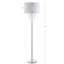 Lampe sur pied 61 po Largent