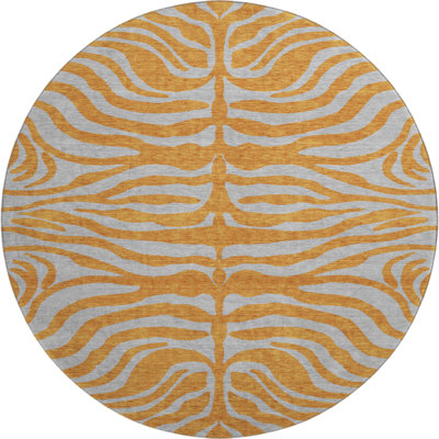 Premium Machine Washable Corum AMF1043 Animal Print Rug