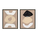 Free Form 7&8. Set Of 2 Painting by Andrea Stokes
