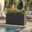 Boîte à fleurs rectangulaire 35,4 "avec jardinière en métal avec tablette ajustable et trous de drainage
