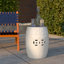 Tabouret de jardin à double médaillon en céramique Patio Sense