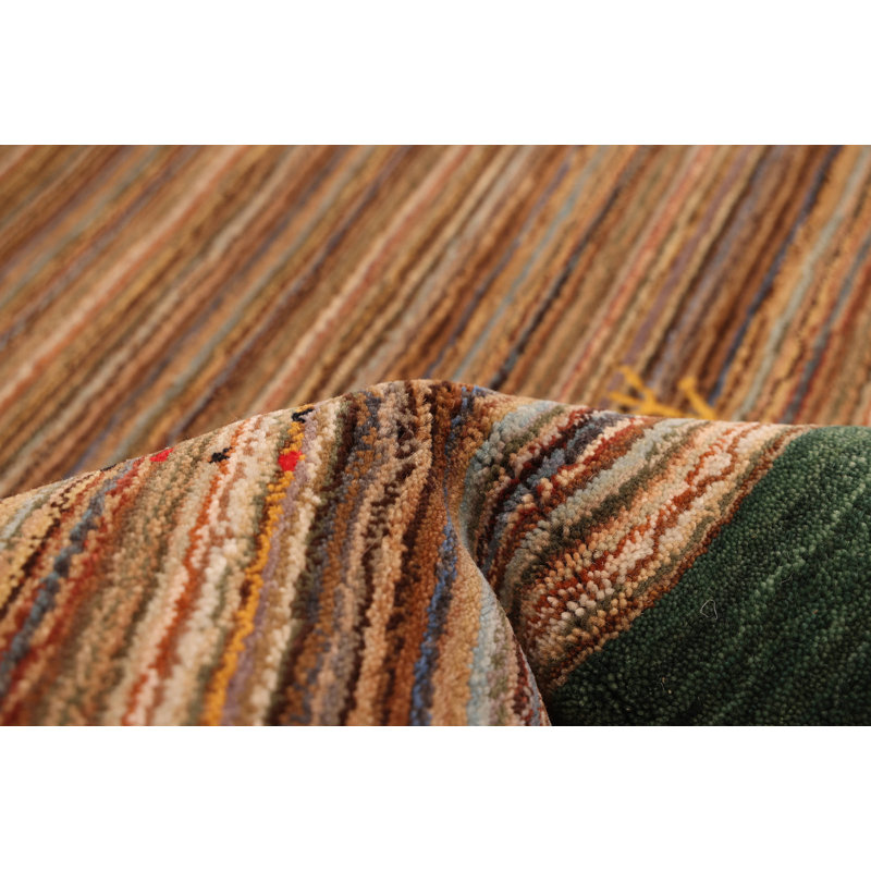 Kashkuli Gabbeh Brown Rug 4'0" x 5'10"