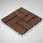 Dalles de terrasse emboîtables en WPC, 25 pièces - Panneaux gaufrés 8 côtés, brun clair, pour une installation facile et une durabilité accrue