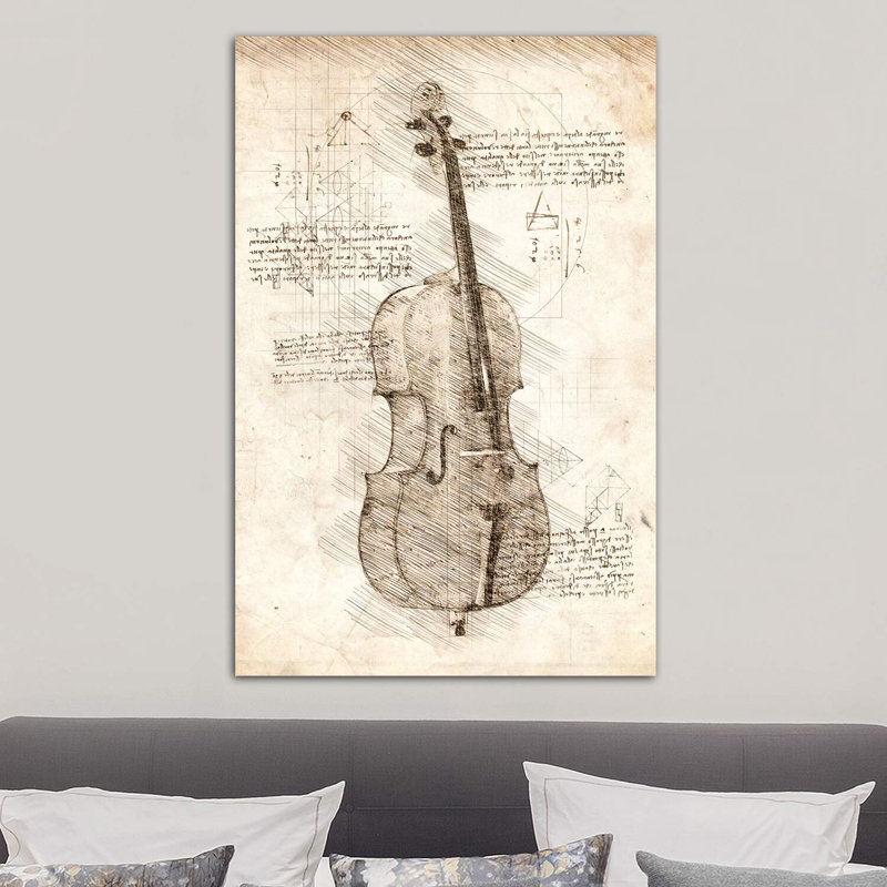 Cello by Cornel Vlad - Wrapped Canvas Print, 101.6 cm H x 66.04 cm W x 1.91 cm D