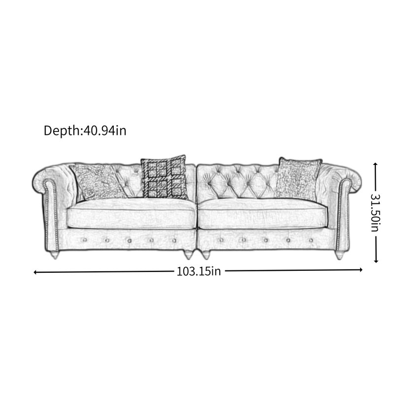American Retro Light Luxury Red Sofa