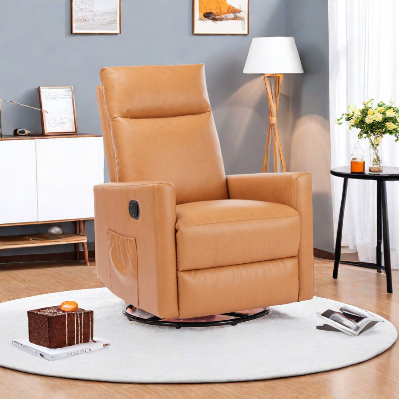 Recliner Chair, Swivel Rocking, Glider Rocker Recliner, Nursery Chair With Footrest For Living Room