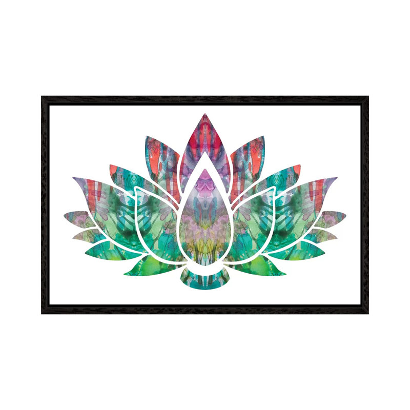 Lotus by Dean Russo - Print on Canvas, Black Framed, 101.6 cm H x 66.04 cm W