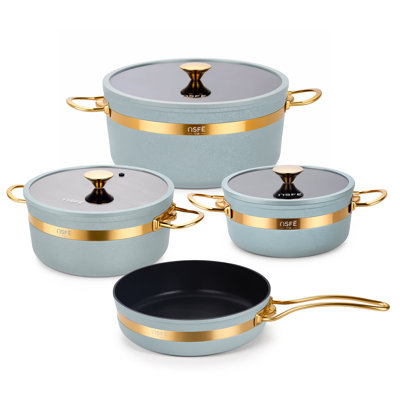 Caannasweis 7 Pieces Granite Nonstick Cookware Sets