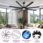 Ventilateur de plafond noir 96 pouces avec lumière et télécommande Latitude Run®