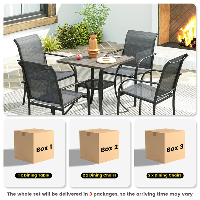 Brith 4 - personne 27,6 L extérieur, Bois brossé gris / gris