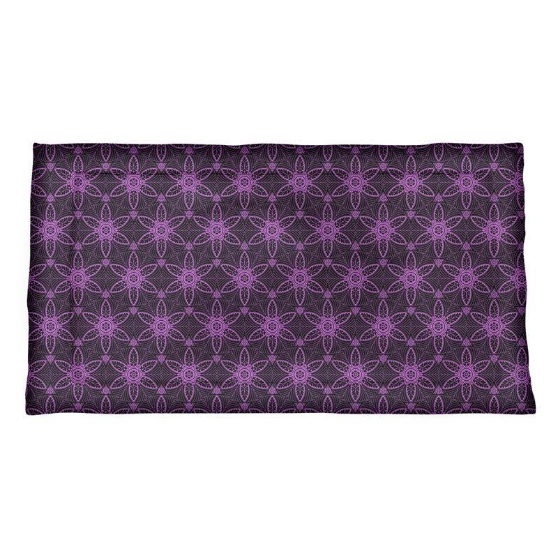 Taie décorative Katelyn Elizabeth, Polyester, Simple standard, Noir / Violet