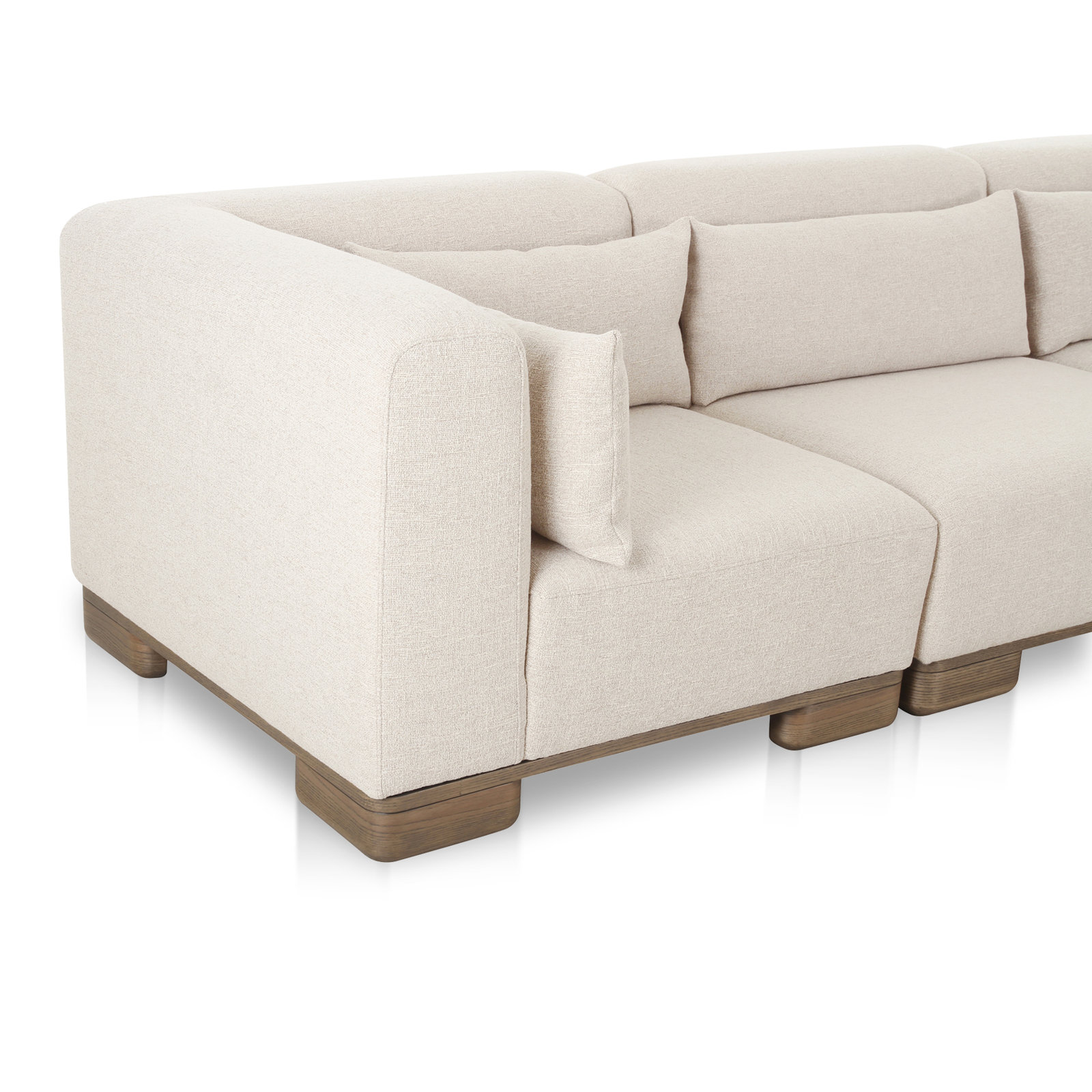 Beau 115" 4 - Piece Modular Sofa, Beige, 30" H x 115" W x 115" D
