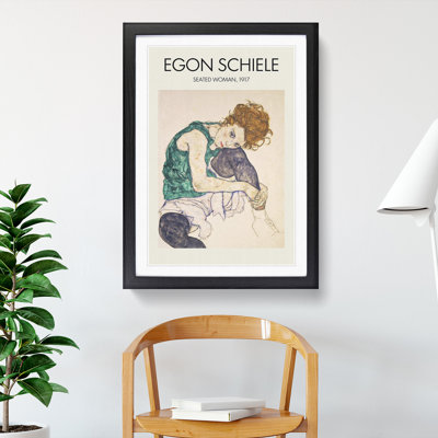 Seated Woman Vol.1 by Egon Schiele - Picture Frame Graphic Art