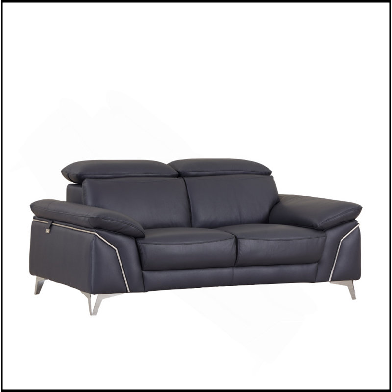 Causeuse en cuir italien Global United, Marine