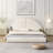 Unique Arched Boucle Bed With Small Table