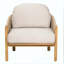 Fauteuil club d'extérieur en bois avec coussin-826611057-826611063