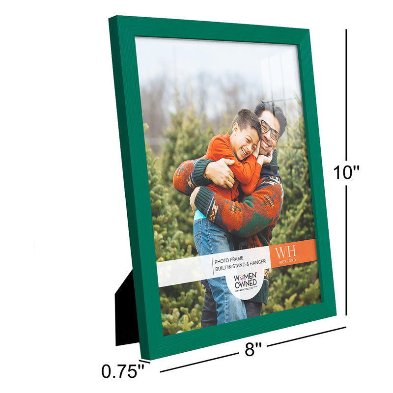 Cadre photo en bois Apolline, 8 po x 10 po, Vert émeraude