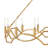 Leona Twelve-Light Hand-Leafed Round Chandelier