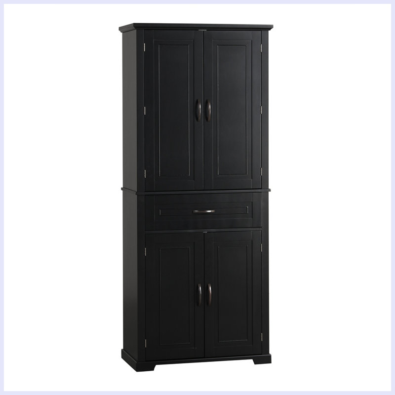 Armoire de rangement pour salle de bain avec tiroir et tablette réglable, H 72,03 po x l 29,93 po x P 15,67 po, Blanc