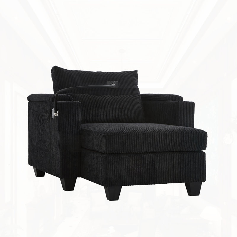 Méridienne convertible, Noir