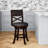 24" Counter Height X-Back Swivel Stool, Natural Finish Fabric Seat-1345707992-1345707994