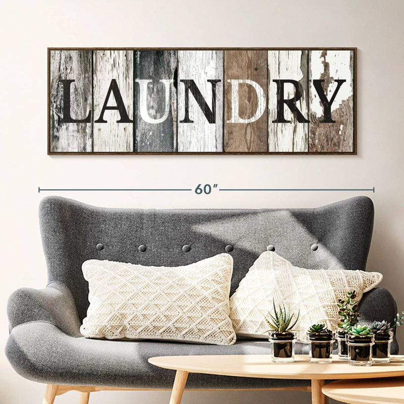 Plaque murale rustique, Floating Frame Walnut, 49" X 17"